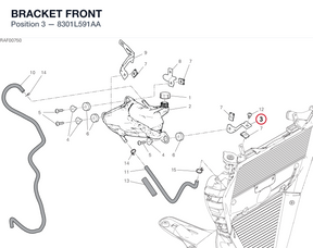 BRACKET FRONT 8301L591AA diagram position
