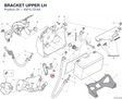 BRACKET UPPER LH 8301L721AA diagram position