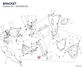 BRACKET 8301M521AA diagram position