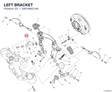 LEFT BRACKET 8301M821AA diagram position