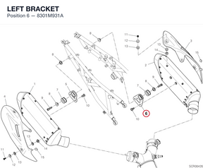 LEFT BRACKET 8301M931A diagram position