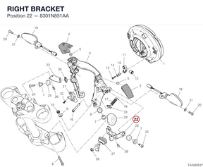 RIGHT BRACKET 8301N851AA diagram position