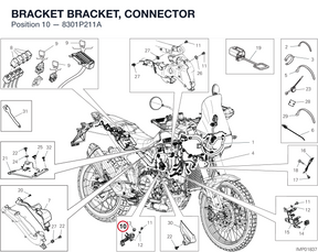 BRACKET BRACKET, CONNECTOR 8301P211A diagram position