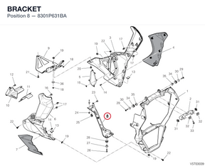 BRACKET 8301P631BA diagram position