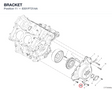 BRACKET 8301P721AA diagram position