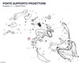 PONTE SUPPORTO PROIETTORE 8301P791A diagram position