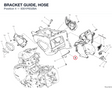 BRACKET GUIDE, HOSE 8301P832BA diagram position