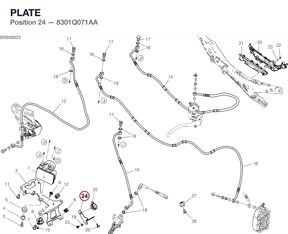 PLATE 8301Q071AA diagram position