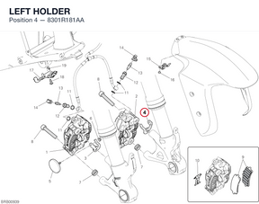 LEFT HOLDER 8301R181AA diagram position