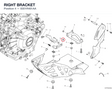 RIGHT BRACKET 8301R461AA diagram position
