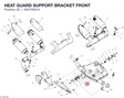 HEAT GUARD SUPPORT BRACKET FRONT 8301R581A diagram position