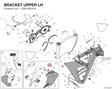 BRACKET UPPER LH 8301R641A diagram position