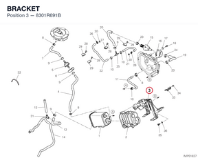 BRACKET 8301R691B diagram position