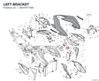 LEFT BRACKET 8301R771BA diagram position