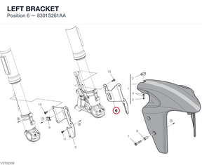LEFT BRACKET 8301S261AA diagram position
