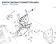 STAFFA CENTRALE CONNETTORI NERA 8301S502AA diagram position