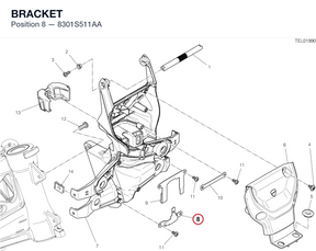 BRACKET 8301S511AA diagram position