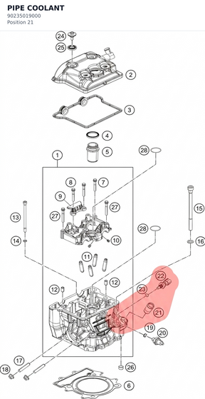 Diagram preview: PIPE COOLANT (90235019000)