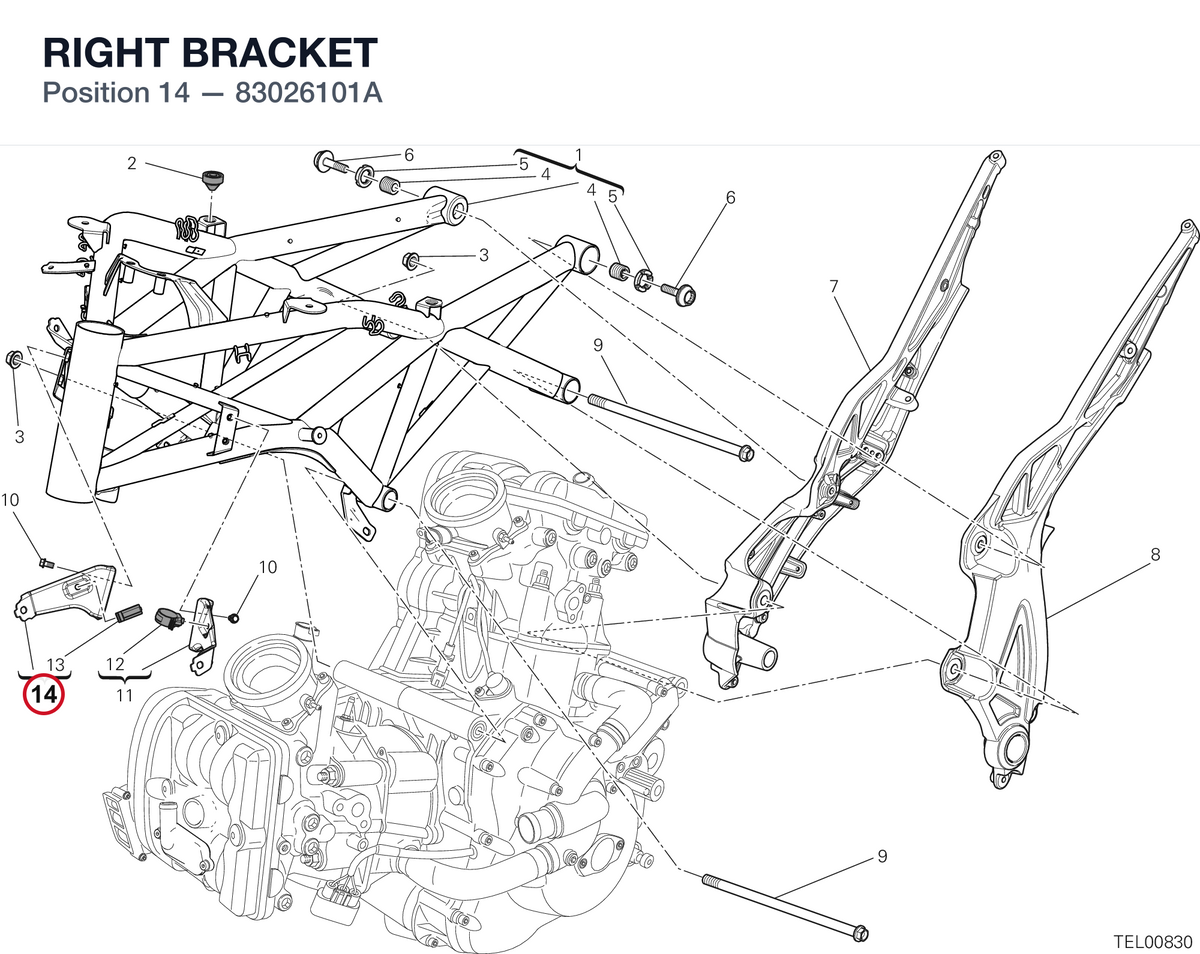 RIGHT BRACKET 83026101A diagram position