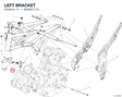 LEFT BRACKET 83026111A diagram position