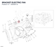 BRACKET ELECTRIC FAN 83040011A diagram position