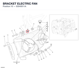 BRACKET ELECTRIC FAN 83040011A diagram position