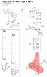Diagram preview: Triple clamp bottom cmpl. X 32mm (61701932032C1)