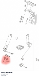 Diagram preview: Blank Key KTM (64111067010)