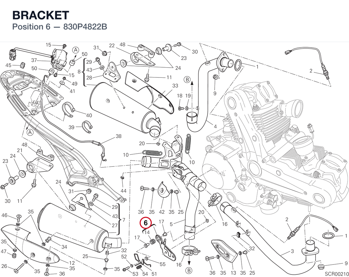 BRACKET 830P4822B diagram position