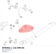 Diagram preview: SPRING L 116 MM             05 (61003024000)