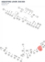 Diagram preview: ADJUSTING LEVER 250/300 (55437057100)
