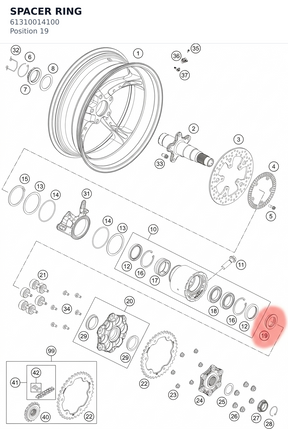 Diagram preview: SPACER RING (61310014100)