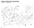 KNOB, HEADLIGHT ADJUSTING 83510051B diagram position