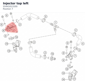 Diagram preview: Injector top left (55441013100)