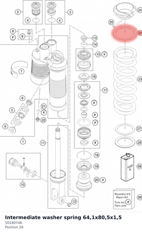 Diagram preview: Intermediate washer spring 64,1x80,5x1,5 (50180746)