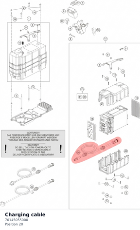 Diagram preview: Charging cable (70145055000)