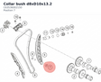 Diagram preview: Collar bush d8xD10x13.2 (C63536002150)