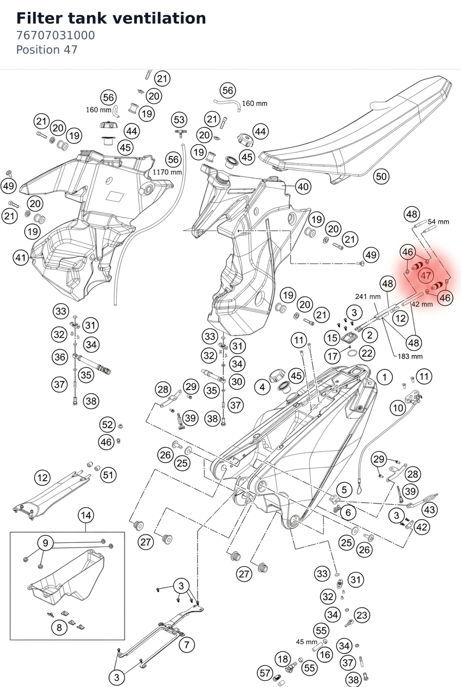 Diagram preview: Filter tank ventilation (76707031000)