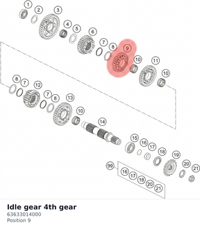 Diagram preview: Idle gear 4th gear (63633014000)