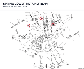 SPRING LOWER RETAINER 2004 83910091A diagram position