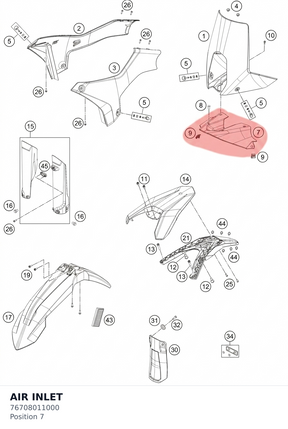 Diagram preview: AIR INLET (76708011000)