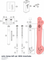 Diagram preview: axle clamp left cpl. With innertube (43570849S1)