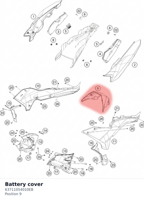 Diagram preview: Battery cover (63711054010EB)