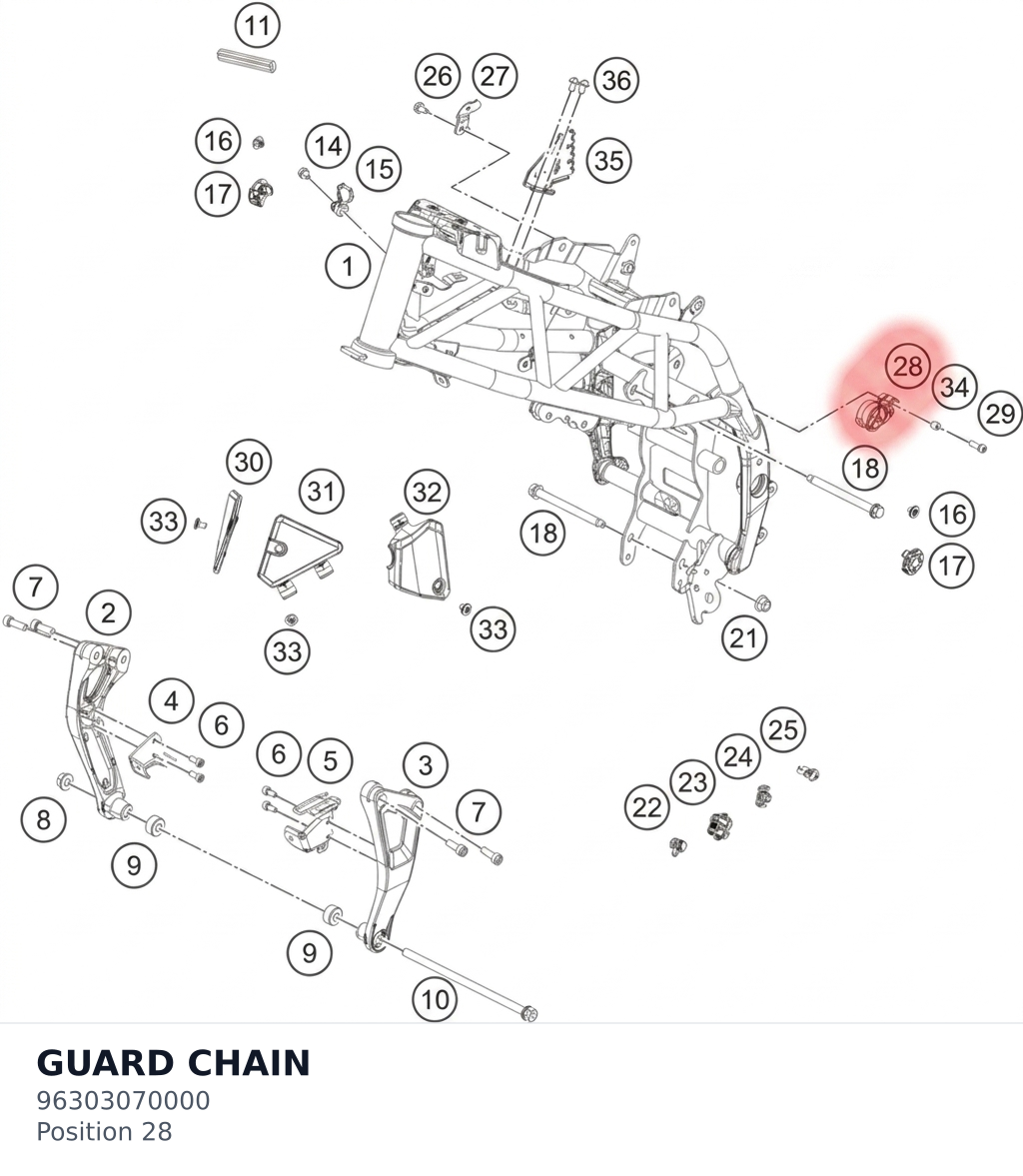 Diagram preview: GUARD CHAIN (96303070000)