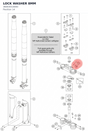 Diagram preview: LOCK WASHER 8MM (36003014000)