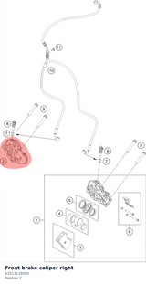 Diagram preview: Front brake caliper right (63513116000)