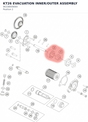 Diagram preview: KT26 EVACUATION INNER/OUTER ASSEMBLY (96338009000)