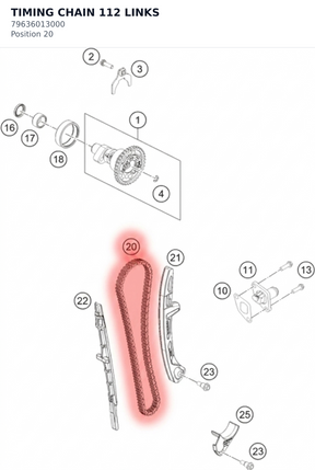 Diagram preview: TIMING CHAIN 112 LINKS (79636013000)