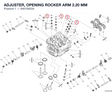 ADJUSTER, OPENING ROCKER ARM 2.20 MM 84010052A diagram position