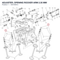 ADJUSTER, OPENING ROCKER ARM 2.35 MM 84010081A diagram position